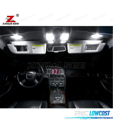 KIT COMPLETO DE 20 LÂMPADAS LED INTERIOR PARA AUDI A6 S6 RS6 C6 AVANT 2005-2011
