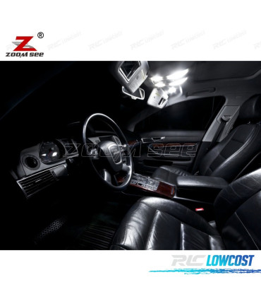 KIT COMPLETO DE 20 LÂMPADAS LED INTERIOR PARA AUDI A6 S6 RS6 C6 AVANT 2005-2011