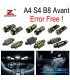 KIT COMPLETO DE 20 LÂMPADAS LED INTERIOR PARA AUDI A4 S4 B8 QUATTRO AVANT
