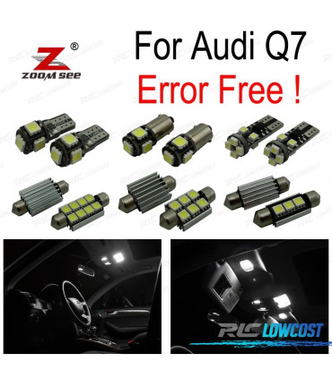 KIT COMPLETO DE 24 LÂMPADAS LED INTERIOR PARA AUDI Q7 4L S LINE 2005 -2014