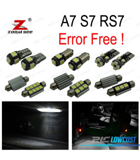 KIT COMPLETO DE 16 LÂMPADAS LED INTERIOR PARA AUDI A7 S7 RS7 C7 QUATTRO 2011-2017