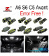 KIT COMPLETO DE 26 LÂMPADAS LED INTERIOR PARA AUDI A6 S6 C5 AVANT WAGON 1998-2004
