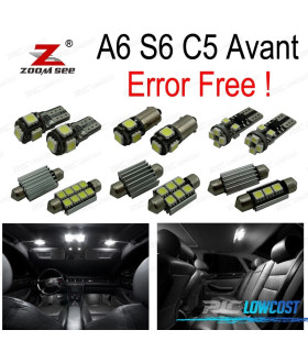 KIT COMPLETO DE 26 LÂMPADAS LED INTERIOR PARA AUDI A6 S6 C5 AVANT WAGON 1998-2004