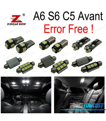 KIT COMPLETO DE 26 LÂMPADAS LED INTERIOR PARA AUDI A6 S6 C5 AVANT WAGON 1998-2004