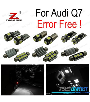 KIT COMPLETO DE 25 LÂMPADAS LED INTERIOR PARA AUDI Q7 4L 2005-2014
