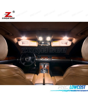 KIT COMPLETO DE 23 LÂMPADAS LED INTERIOR PARA AUDI A8 S8 D3 QUATTRO 2003 -2009
