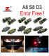 KIT COMPLETO DE 23 LÂMPADAS LED INTERIOR PARA AUDI A8 S8 D3 QUATTRO 2003 -2009