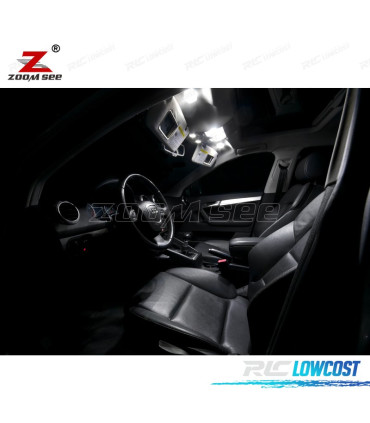 KIT COMPLETO DE 16 LÂMPADAS LED INTERIOR PARA AUDI A3 S3 8 P 2006 -2013