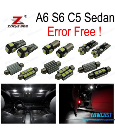 KIT COMPLETO DE 22 LÂMPADAS LED INTERIOR PARA AUDI A6 S6 C5 SEDAN SãLO 1998-2004