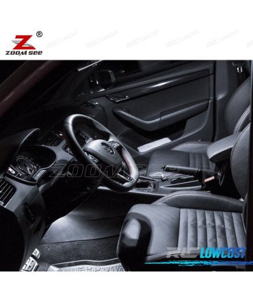 KIT COMPLETO DE 17 LÂMPADAS LED INTERIOR PARA SKODA OCTAVIA MK 3 MKIII RS COMBI 5E5 WAGON 2013 +