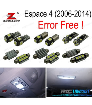 KIT COMPLETO DE 23 LÂMPADAS LED INTERIOR PARA 2006-2014 PARA RENAULT ESPACE 4 IV MK4