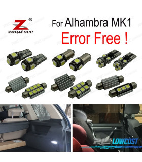 KIT COMPLETO DE 21LÂMPADAS LED INTERIOR PARA ALHAMBRA MK1 7 V 8 7V9 2001-2010