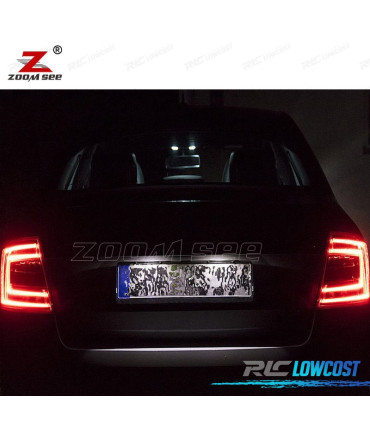 KIT COMPLETO DE 16 LÂMPADAS LED INTERIOR PARA SKODA OCTAVIA 3 MK3 SALÞãN MKIII 5E3 SEDÞN RS 2013 +
