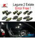KIT COMPLETO DE 18 LÂMPADAS LED INTERIOR PARA 2001-2007 PARA RENAULT LAGUNA TOURER II 2 MK2