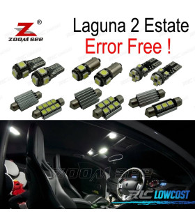 KIT COMPLETO DE 18 LÂMPADAS LED INTERIOR PARA 2001-2007 PARA RENAULT LAGUNA TOURER II 2 MK2
