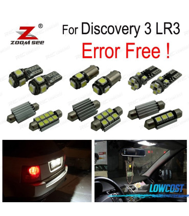 KIT COMPLETO 23 LÂMPADAS LED INTERIOR PARA LAND ROVER DISCOVERY 3 LR3 05-09