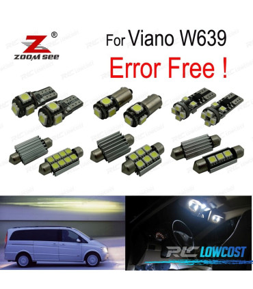 KIT COMPLETO DE 19 LÂMPADAS LED INTERIOR PARA MERCEDES CLASE ML W164 ML320 ML350 ML420 ML450 ML500 ML63 AMG 06-11