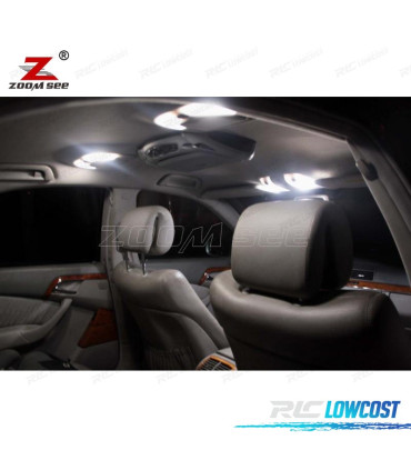 KIT COMPLETO DE 27 LÂMPADAS LED INTERIOR PARA MERCEDES E CLASE W211 SEDÂN E200 E220 E240 E270 02-08