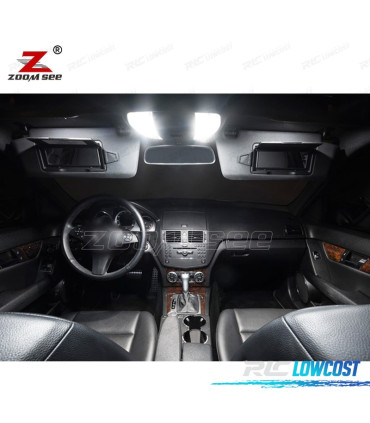 KIT COMPLETO DE 19 LÂMPADAS LED INTERIOR MERCEDES CLASE C S204 C180 C220 C230 C250 C280 C300 C320 C350 C63 AMG