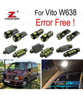 KIT COMPLETO DE 13 LÂMPADAS LED INTERIOR PARA MERCEDES VITO W638 96-03