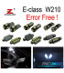 KIT COMPLETO DE 19 LÂMPADAS LED INTERIOR PARA MERCEDES E CLASE W210 SEDAN E220 E240 E270 E300 E320 E420 E320 E430 E55AMG 9