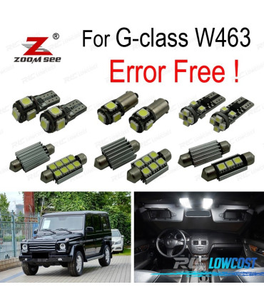 KIT COMPLETO DE 13 LÂMPADAS LED INTERIOR PARA MERCEDES CLASE G W463 G500 G550 G350 G63 AMG G65 2012-2016