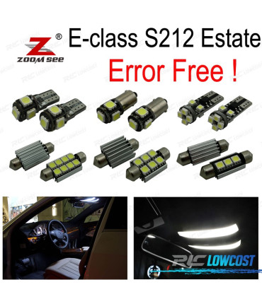 KIT COMPLETO DE 26 LÂMPADAS LED INTERIOR PARA MERCEDES E CLASE S212 ESTATE WAGON E200 E250 E300 E350 E400 E500 E550 E63 AMG 10-