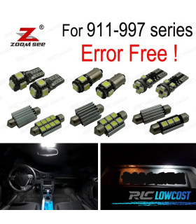 KIT COMPLETO 20 LAMPADAS LED INTERIOR PARA PORSCHE 911 997 CARRERA TURBO 05-11