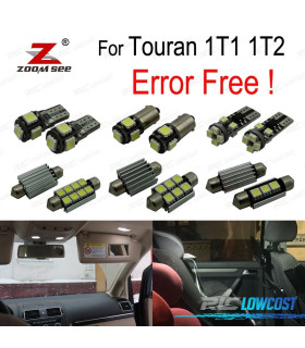 KIT COMPLETO DE 18 LÂMPADAS LED INTERIOR PARA VOLKSWAGEN VW TOURAN 1T1 1T2 2003-2010