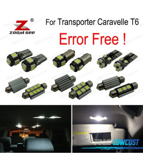 KIT COMPLETO DE 19 LÂMPADAS LED INTERIOR PARA VOLKSWAGEN VW CARAVELLE MK6 T6 2016-2018