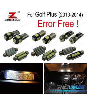 KIT COMPLETO DE 14 LÂMPADAS LED INTERIOR PARA VOLKSWAGEN VW GOLF PLUS 2010-2014