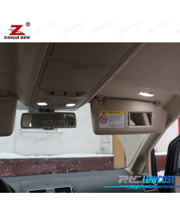 KIT COMPLETO DE 17 LÂMPADAS LED INTERIOR PARA VOLKSWAGEN VW SHARAN 7N 2011-2018