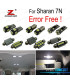 KIT COMPLETO DE 17 LÂMPADAS LED INTERIOR PARA VOLKSWAGEN VW SHARAN 7N 2011-2018