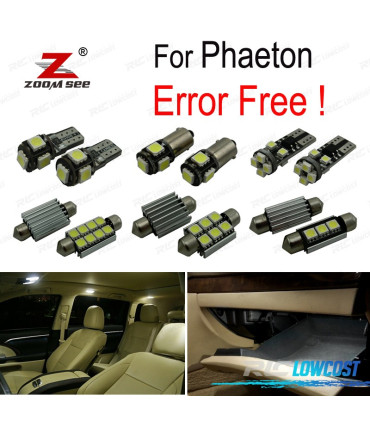 KIT COMPLETO DE 34 LÂMPADAS LED INTERIOR PARA VOLKSWAGEN VW PHAETON 2003-2013