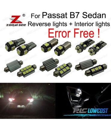 KIT COMPLETO DE 18 LÂMPADAS LED INTERIOR PARA PASSAT B7 SEDAM 12-15