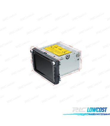 AUTO RADIO GPS ANDROID 10.0 LCD TáCTIL 8" 4K VOLKSWAGEN VW PARA SEAT E SKODA 4GB RAM 64GB ROM HEXA-CORE CARPLAY HDMI