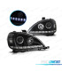 FARÓIS COM LUZ DIURNA LED MERCEDES ML W163 98-01 FUNDO PRETO
