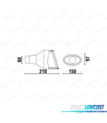 PONTEIRA DE ESCAPE INOX TIPO RS4 CUPRA3 LADO DIREITO