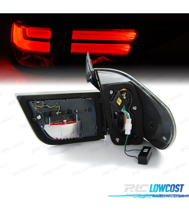 FAROLINS TRASEIROS LED LIGHBAR PARA BMW X5 E70 07-10 VERMELHO BRANCO