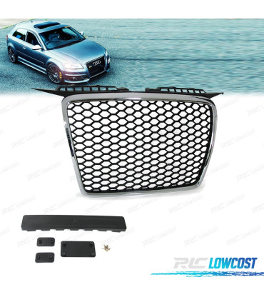 GRADE AUDI A3 8P 8PA 05-08 LOOK RS CROMADO