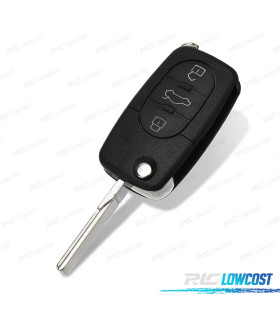 CARCAÇA CHAVES AUDI QUADRADA 3 BOTÕES LAMINA LISA