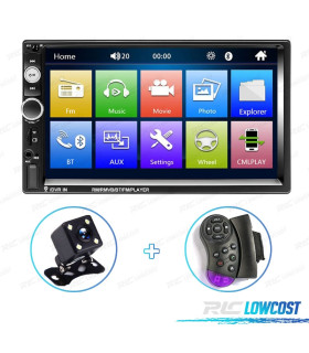 AUTO RADIO 2DIN 7 TÁCTIL BLUETOOTH USB SD + CAMARA DE MARCHA ATRÁS