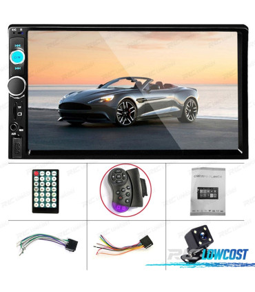 AUTO RADIO 2DIN 7 TÁCTIL BLUETOOTH USB SD + CAMARA DE MARCHA ATRÁS