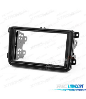 MOLDURA ADAPTADOR PRETO PARA RADIO 2-DIN PARA SKODA VOLKSWAGEN VW SEAT