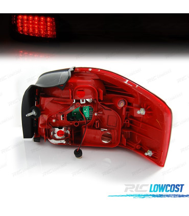 FAROLINS LED AUDI A3 8P 3 PORTAS 08-12 VERMELHO ESCURECIDO