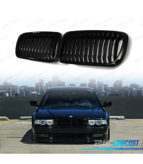 GRELHAS FRONTAIS BMW E38 99-01 LOOK M PRETO BRILHANTE