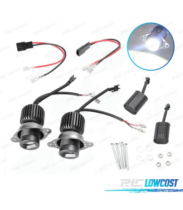 KIT DE LÂMPADAS ANGEL EYES LED 80W CANBUS BMW E90 E91 LCI SEM XENON