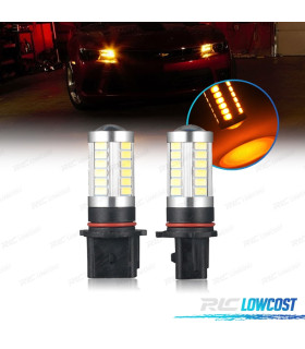 LÂMPADAS LED P13W PSX26W SP13W LARANJA PARA PISCA