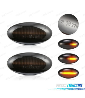 PISCAS LATERAIS DINAMICOS LED ESCURECIDOS PEUGEOT 307 206 407 107 607 1007 CITROEN C1 C2 C3 C5 C6