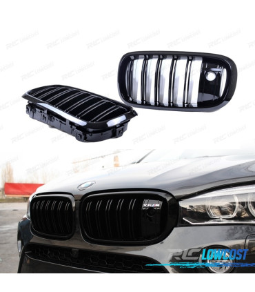 GRELHAS FRONTAIS BMW X5 F15 13-20 X6 F16 14- PRETO BRILHANTE NIGHT VISION